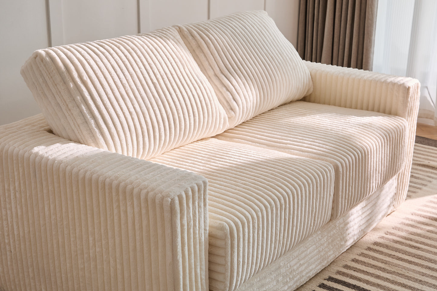 Giant Bean Bag Chair for Adults, Upholstered Loveseat Floor Sofa with Pillows and Armrests, Large Bean Bag Sofa Plush Chair Couch for Bedroom Living Room, (Various colors)