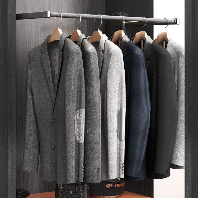 Modern Home - Touch Switch Controlled Electric Lift Hanger for Wardrobes - Leather Finish - 20kg Load Capacity