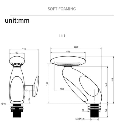 Big LED Basin Faucet 4 Ways Water Outlet Cold and Hot Heavy Tap Water Flow Generates Electricity