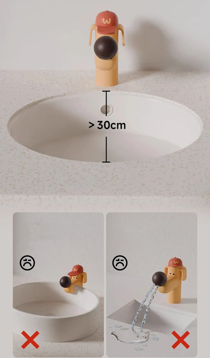 New Lovely Dog Basin Faucet Hot and Cold Bathroom Single Lever Brass Rotation Spout Sink Mixer Decked Single Lever Sink Mixer