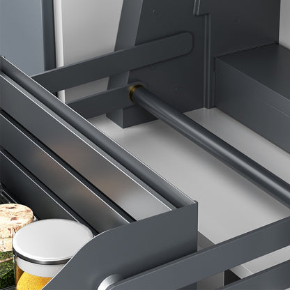 Smart electric cabinet - lifting device storage rack suitable for kitchen - durable double-layer lifting cabinet